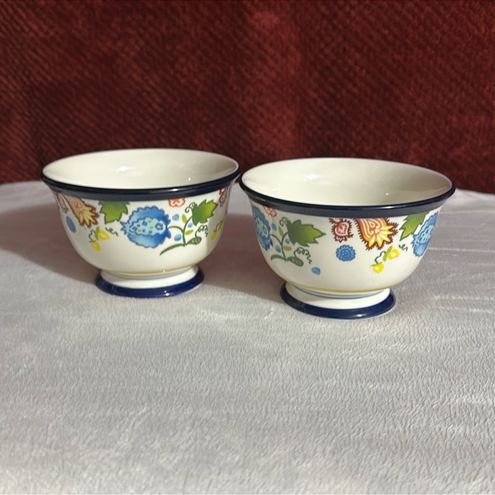 Set of 2 Threshold Carnigan Field Stoneware Cereal Bowl 5.5" x 3.5". Multi color